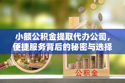 黄岛小额公积金提取代办公司，便捷服务背后的秘密与选择指南